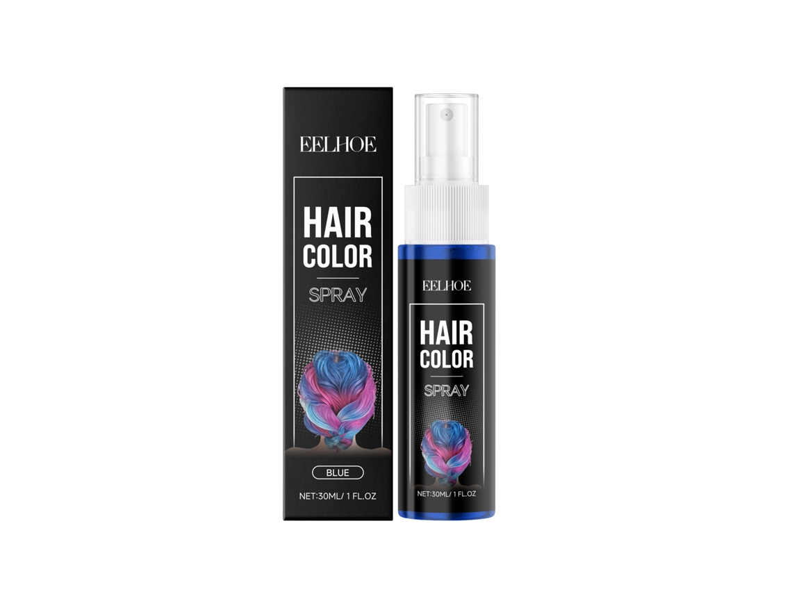 Spray de tinte temporal azul para el cabello