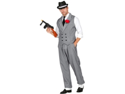 Disfraz de Gángster gris con corbata para hombre