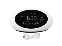 Detector De Co2 Portátil Con Pantalla Lcd Hd, Batería Recargable De 3000 Mah, Medidor De Calidad Del Aire, Termómetro Y Medidor De Humedad.