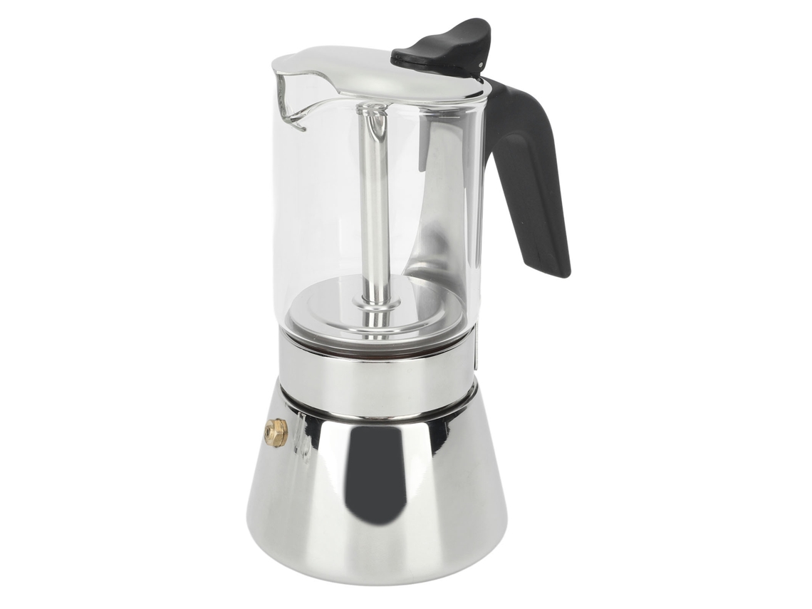 Borrador de acero inoxidable para cafetera moka, ideal para el hogar, la cafetería y la oficina, 160 ml