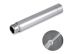 Extensión de brazo de ducha de metal niquelado cepillado para cabezal inferior existente