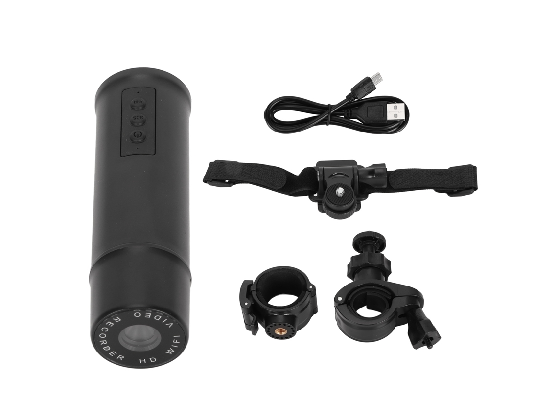 Cámara para casco Wifi 1080p gran angular de 120° para motocicleta, bicicleta y deportes al aire libre.