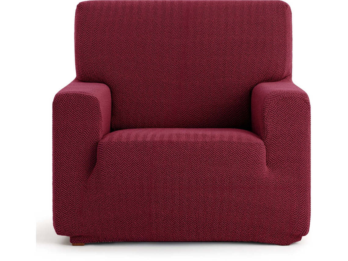 Funda de Sillón EYSA Premium Jaz Tejido Multielástico (130 x 70 x 120 cm - Poliéster y Algodón - Burdeos)