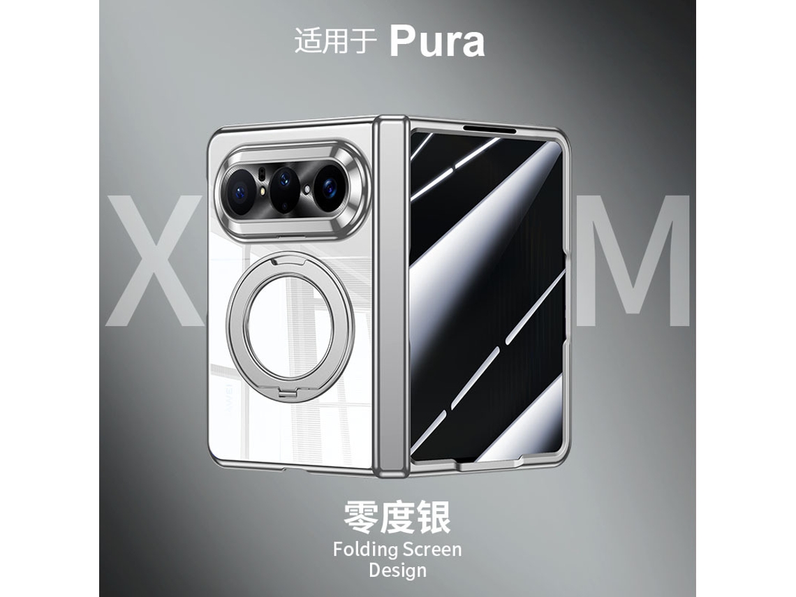 (plata Anti-voyeur Huawei Puraxmax Classic Edition) Funda De Teléfono Soporte Giratorio Funda Electrochapada Membrana Integrada