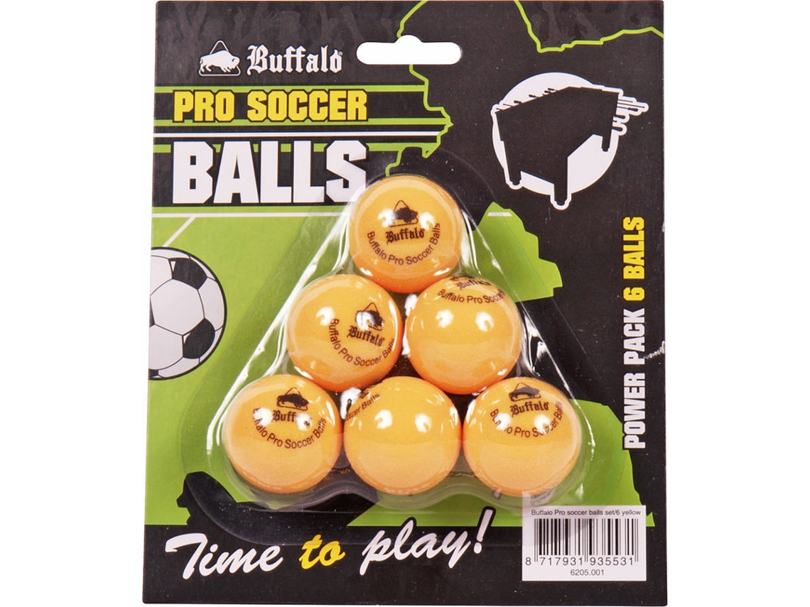 Bola Futbolin BUFFALO Naranja Pro Socer Ball 6 unid 23g 35mm 6205.001