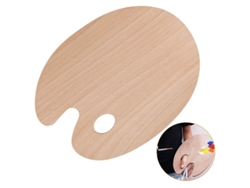 2026-34308-paleta De Pintura Clásica De Madera Con Agujero Para Pulgar 20x30cm Ligera Resistente Para Artistas Principiantes