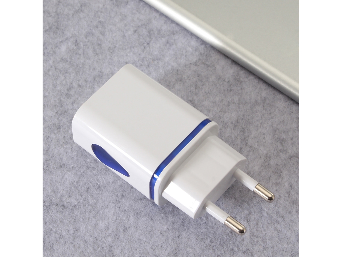 Cargador (cargador De Smartphone Con Gota De Agua Led Y Usb Doble) Exclusivo Para El Sudeste Asiático