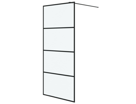 vidaXL Mampara de ducha vidrio ESG esmerilado negro 90x195 cm