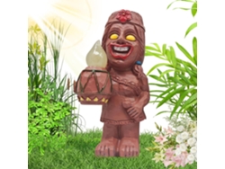 Estatua Hawaiana De Jard N Con Farol Solar Luces Solares Para C Sped Y Adornos Antorcha Balc Entrada Veh Culos Decoraci