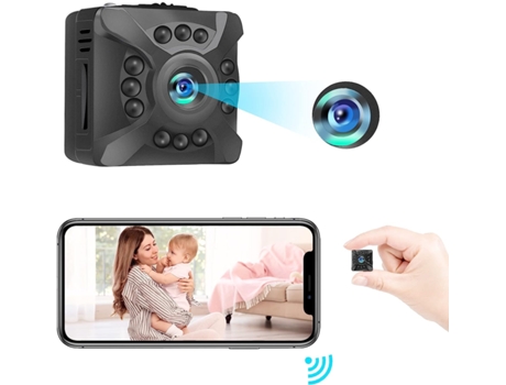 Cámara espía oculta Mini cámara WiFi inalámbrica 1080P GELLDG
