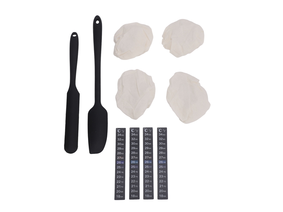 Kit de inicio para masa madre con termómetro y funda de tela para botellas de 3 a 4 pulgadas
