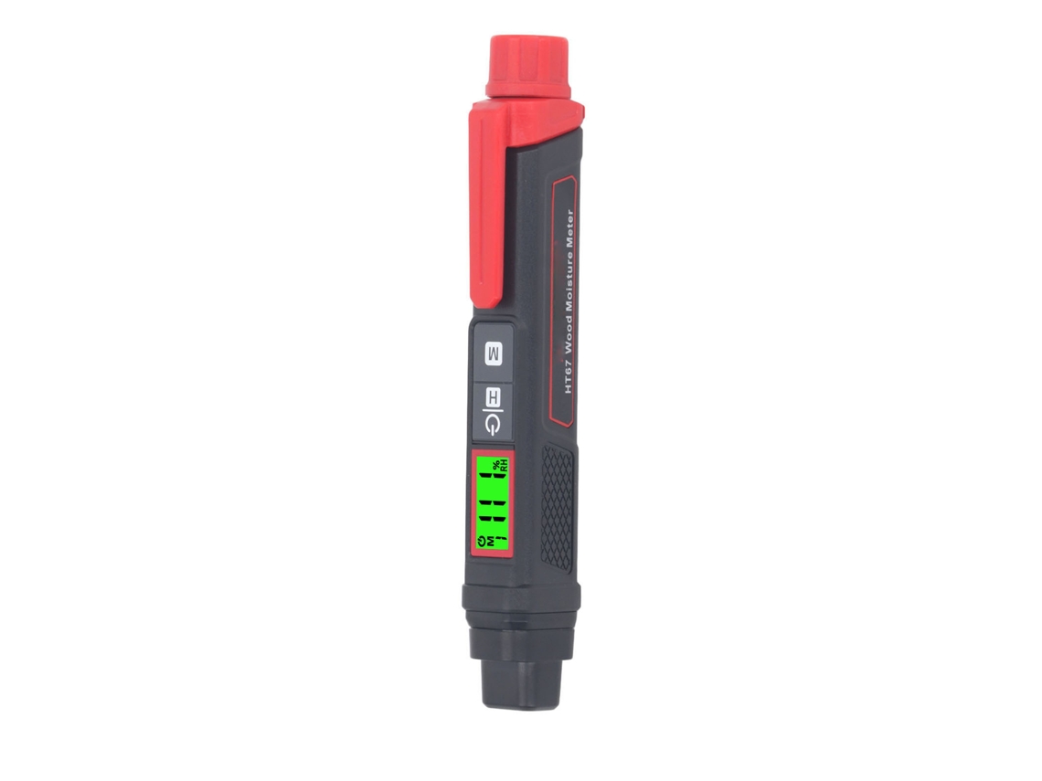 Humedímetro Digital De Pino Con Pantalla Lcd, Probador Portátil De Humedad Para Madera Y Pared Ht67