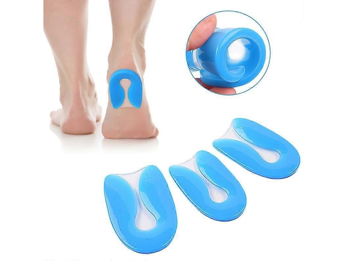Almohadilla Curativa Para El Talón En Gel De Silicona Pu Para El Alivio Del Dolor Plantar, Fascitis Y Plantilla.