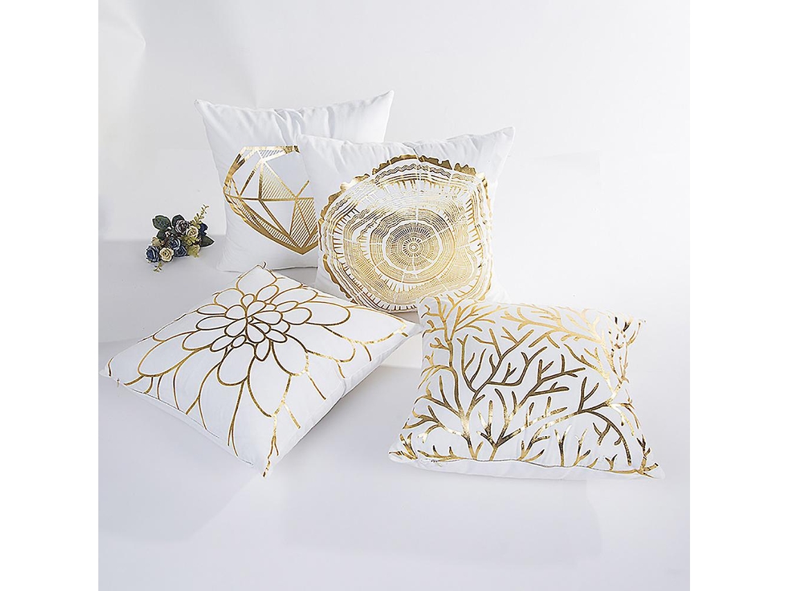 Rebe-set De 4 Fundas De Almohada Cuadradas 45x45cm Decorativas Para Sofá Cama Silla Coche Sala Hogar Bar Café