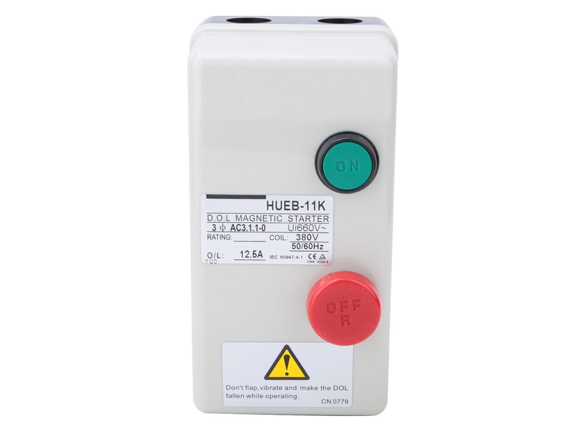 Yncm2026-arranque Directo Manual Irreversible Motor Magnetic Starter Hueb-11k 380v 8.5-12.5a Control Y Protección