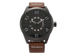 Relógio masculino casual com pulseira redonda League com numerais romanos, movimento de quartzo, para uso comercial, à prova d'água (ouro rosa).