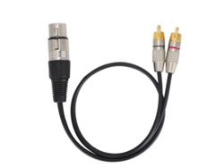 Cable Divisor De Audio Con 1 Conector Xlr Hembra A 2 Conectores Rca Macho Para Sistemas De Cine En Casa Y Equipos De