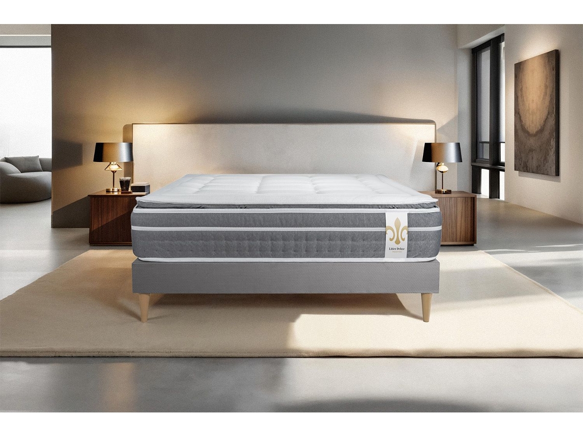 Colchón Base Trente LITIER_DELUXE_TRADITION Espuma con memoria Gris (140x200cm)
