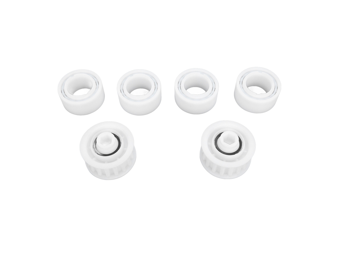 Paquete de 4 ruedas guía de repuesto para limpiafondos de piscina con 2 poleas para Maytronics Dolphin
