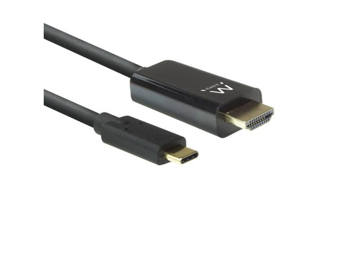 Ewent Ew9824 Cable Adaptador de Video 2M Usb Tipo-C HDMI Tipo a Estándar Negro