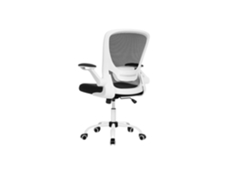 Silla Oficina Giratoria Soporte Lumbar Ajustable 120 Kg - Blanco