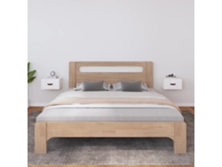 Mesitas de Noche Montaje na Pared 2 Pzs 40X29,5X22Cm Blanco