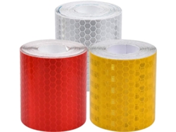 Cinta reflectante de seguridad, alta visibilidad nocturna, impermeable, autoadhesiva, de uso industrial, resistente a la intemperie, 3 unidades