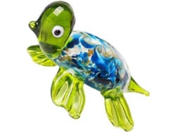 Figura Decorativa Tortuga Cristal Verde Hogar Vitrina Miniatura Resistente Práctica Diseño Único Elegante