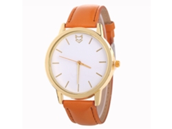Reloj De Pulsera De Cuarzo Informal Para Mujer Zhoulianfa De Piel Sintética, Color Marrón Claro.