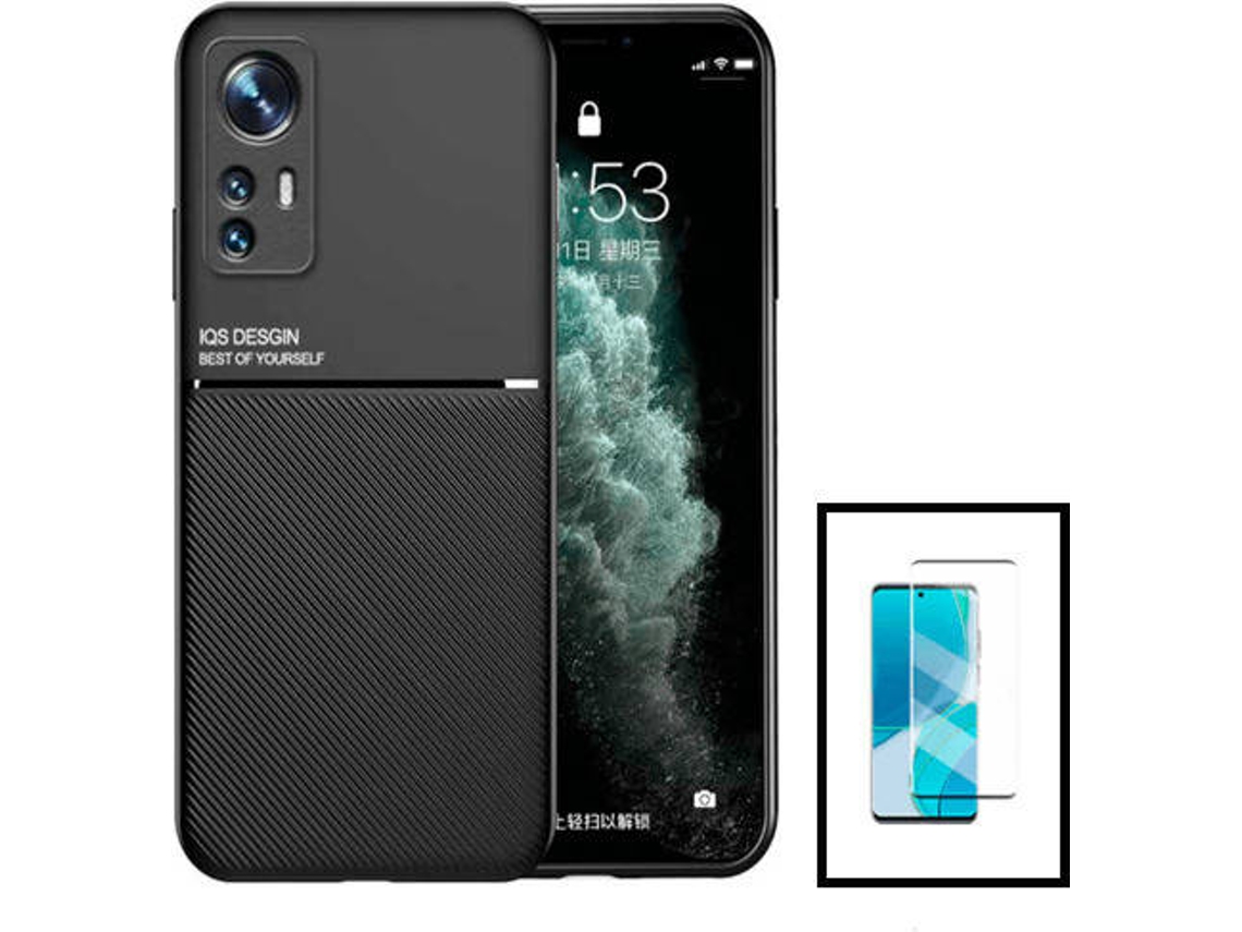 Kit Carcasa Trasera Magnética Anti Choque + Protector de Pantalla Xiaomi 12 GIFT4ME Negro