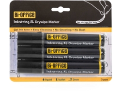 Conjunto de 3 Marcadores para Pizarras BI-OFFICE InkstringXL (Negro - 14x2cm)