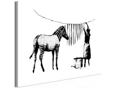 Cuadro ARTGEIST Banksy: Washing Zebra (1 Part) Wide (60x40)