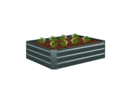 Cama Elevada Relaxdays, Metal Galvanizado, Para Flores, Ervas E Legumes, Axlxp: 30x120x90 Cm, Cama De Plantação, Cores.