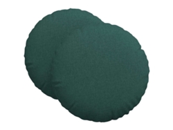 Cojines para asiento, 2 unidades, verde oscuro, Ø60 x 21 cm, tela HARLANV1