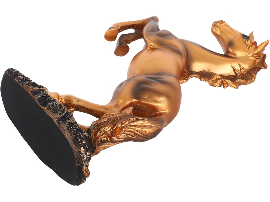 Figura Decorativa De Caballo De Pie De 20 Cm, Resina Mate, Escultura Feng Shui, Símbolo De Prosperidad.