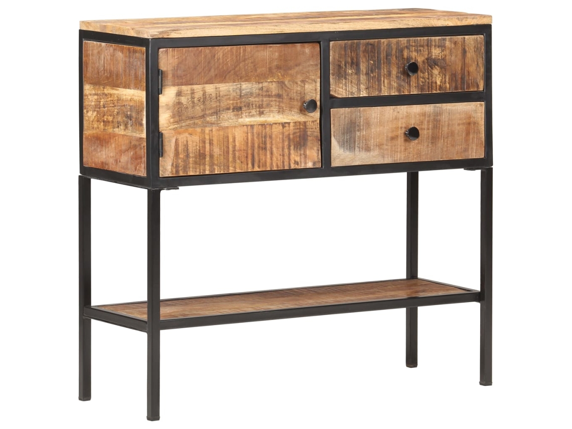 Aparador De Madera De Mango Rugosa 85x30x80 Cm