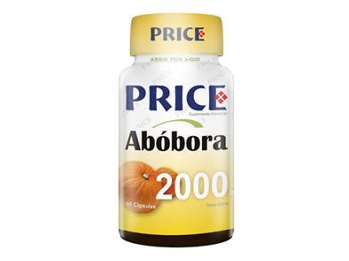 Complemento Alimentar PRICE Abóbora 2000 -  90 Cápsulas - Price