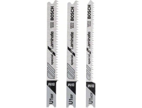 Conjunto de Láminas de Sierra de Calar BOSCH Vertical para Laminado - Vástago U - 3 Un U 1 Bif (2X); U 1 Aof