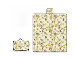 Esterilla De Picnic Impermeable Con Asa Portátil Y Plegable, Estampado De Dibujos Animados, 150x200cm (jirafa) Czhhmart