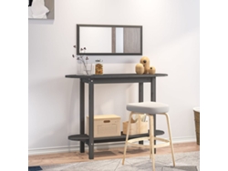 Mesa Consola Mesa De Centro 110x40x80 Cm Madera Maciza De Pino Gris Lovely Home