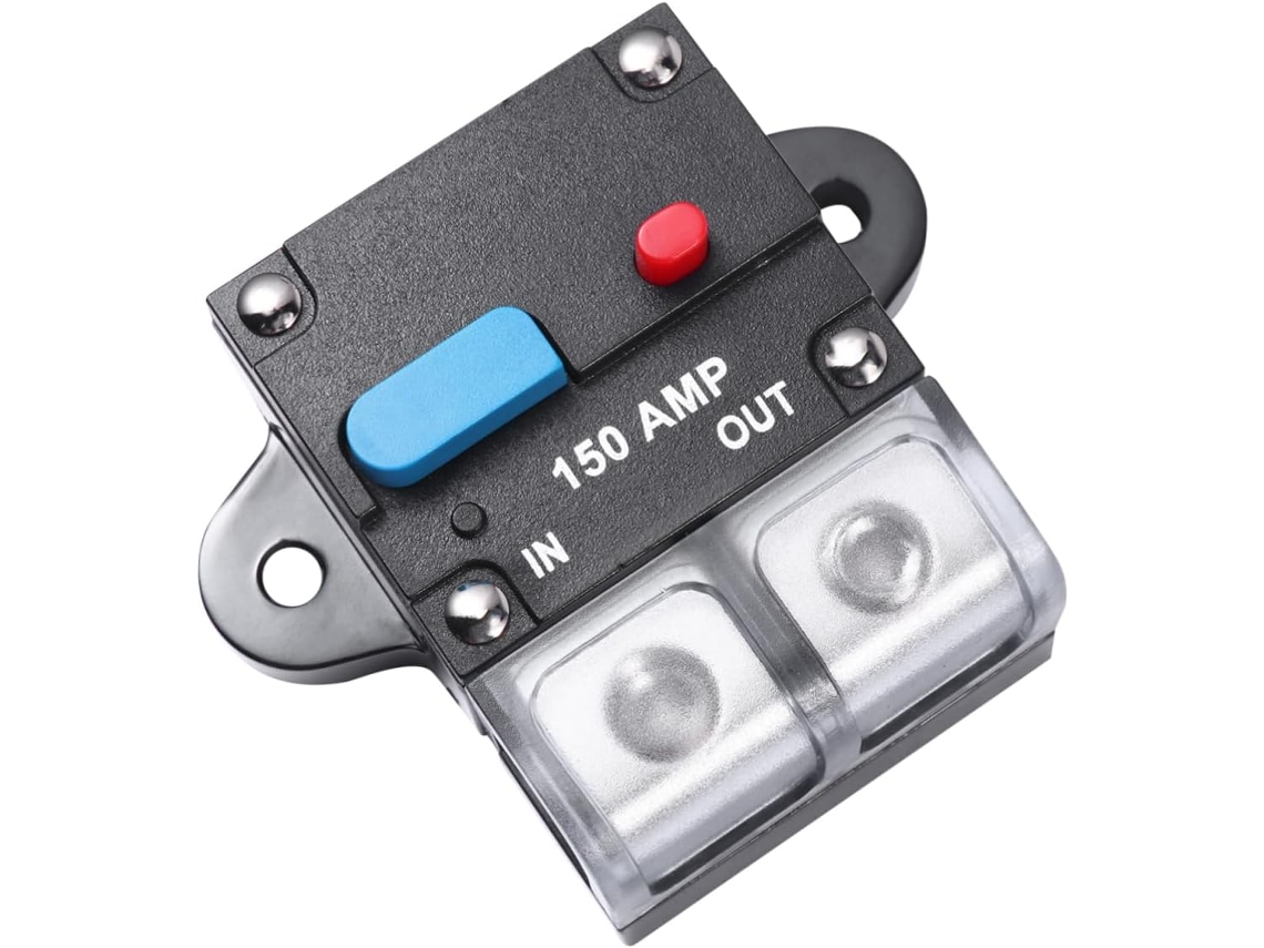 Disyuntor Rearmable De 150 A Para Automóviles Con Botón De Reinicio Manual.