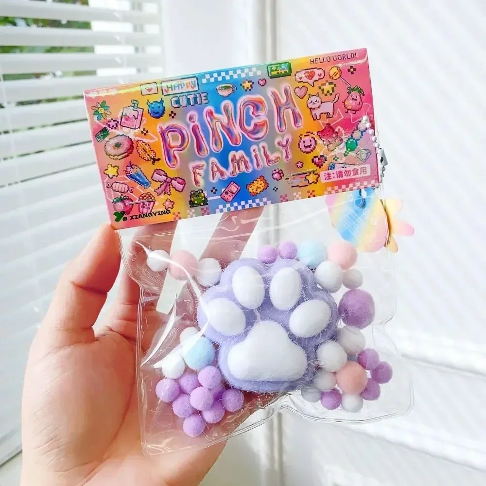 Juguete suave y relajante con forma de pata de gato MDUG (morado)