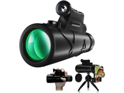 Telescopio monocular Chennnls 50x60 para adultos, ideal para observación de aves al aire libre, acampada y senderismo, color negro