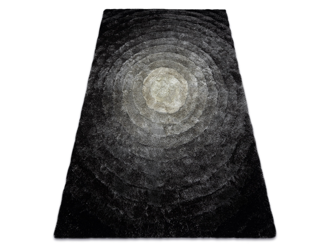 Alfombra Moderno Flim 008-B2 Lanudo, Circulos - Structural Gris (120 x 160 cm)