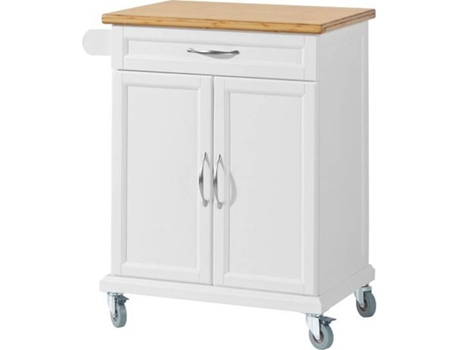 Carrito de Cocina SOBUY FKW13-WN (Madera y Bambú - 66x46x91 cm)