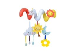 Adorno colgante para cuna de cochecito de bebé, peluche en espiral, juguetes sensoriales, estrellas y luna, Yunzii