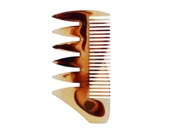 Pente masculino retrô antiestático de resina com dentes largos, modelo 2026, ideal para cabelos oleosos. 5 unidades.