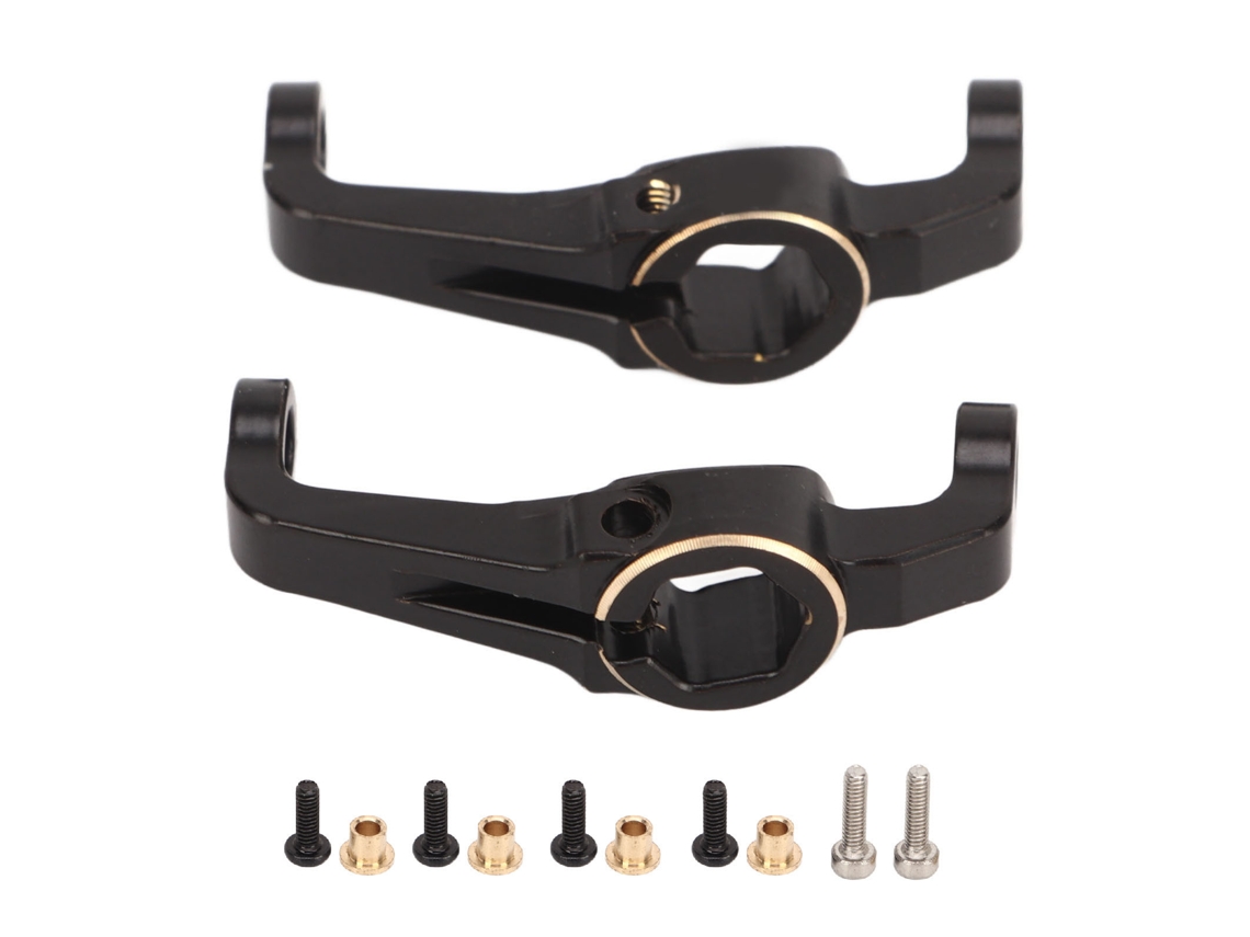 2pcs Blocos Caster C Hubs Latão Polido Alta Resistência Preto Para Fms Fcx24 1/24 Rc Crawler