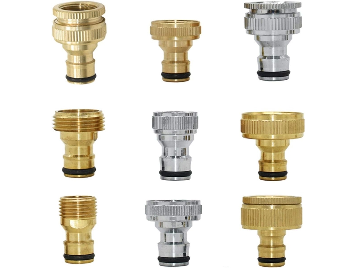 Adaptador De Acoplamiento Rápido Roscado Latón 1/2" A 3/4" (1") Latón