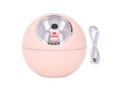 Humedificador De Cápsula Espacial Astronauta Bonito 300ml 2 Velocidades Con Difusor Y Luz Nocturna Rosa